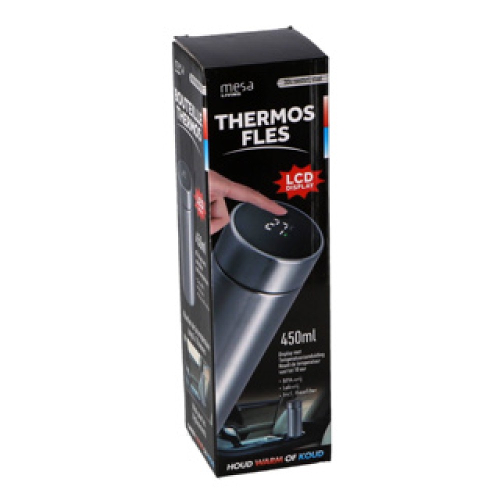 Thermosfles rvs 450ml met thermometer in deksel inclusief theefilter - Afbeelding 7