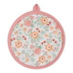 Freddie pannenlap onderzetter rond roze 20 cm