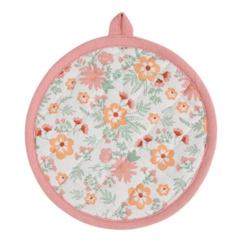 Freddie pannenlap onderzetter rond roze 20 cm
