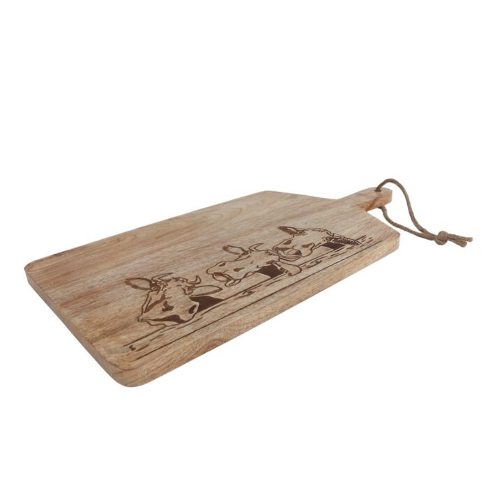 Borrelplank cow mango 50x25x1,5cm