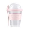Yoghurtbeker met deksel en lepel