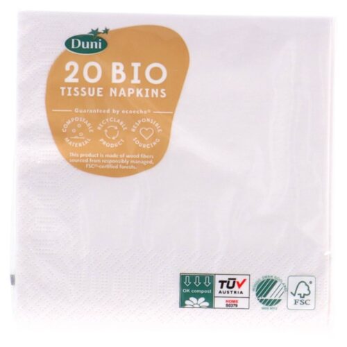 Servetten White 24x24 cm