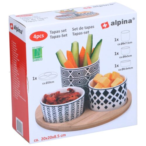 Tapasset rond 4 delig