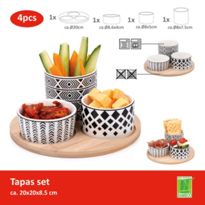 Tapasset rond 4 delig - Afbeelding 5