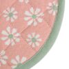 Daisy flowers pannenlap onderzetter rond roze 20cm