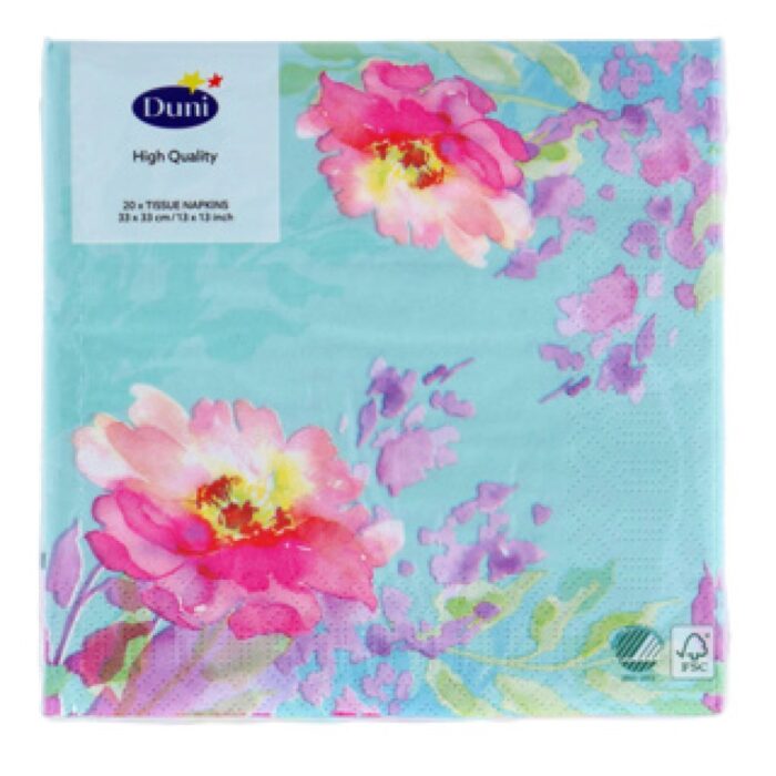 Servetten Flowy Floral 33x33 cm - Afbeelding 2
