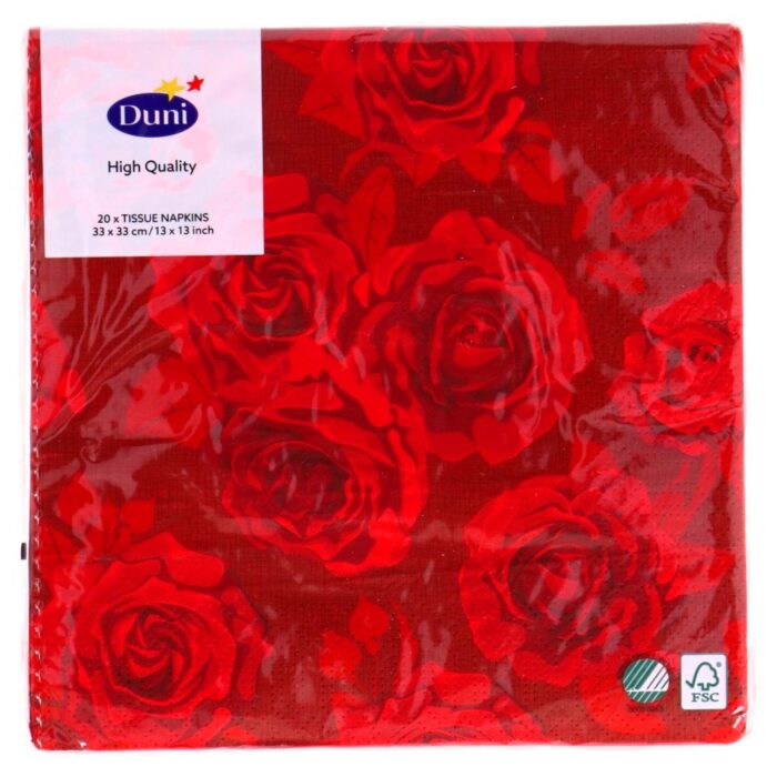 Servetten Rich Roses 33x33 cm