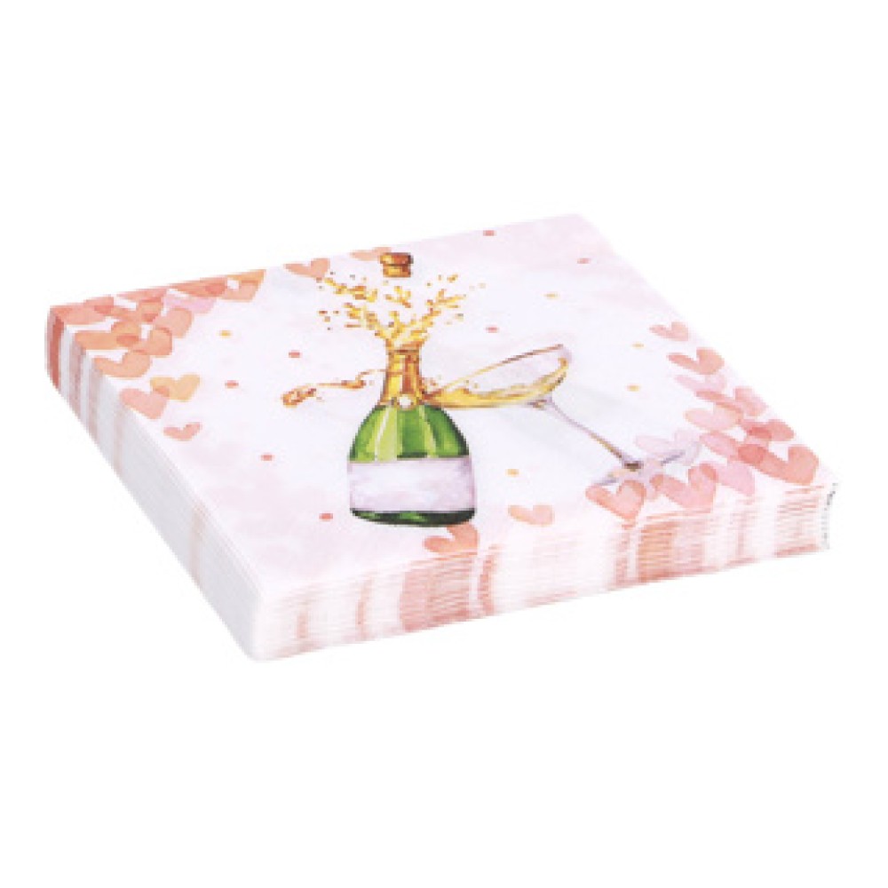 Servetten Hearts Bubbles 33x33 cm - Afbeelding 4