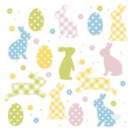 Duni tafellaken bunnies and eggs 138 x 220 cm