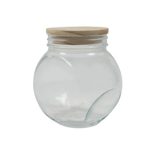 Voorraadpot m hout 12x9x13cm 0,7l