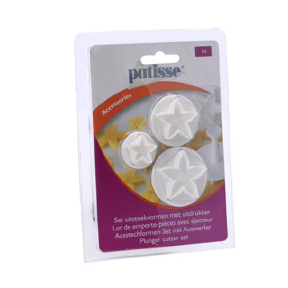 Set uitsteekvormen met uitdrukker 3-delig - Afbeelding 2