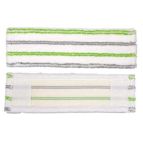 Clean home microvezel dweildoeken wit/groen 2 stuks