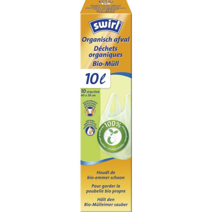 Swirl Pedaal Emmerzak Bio Handvat 10l 10 stuks