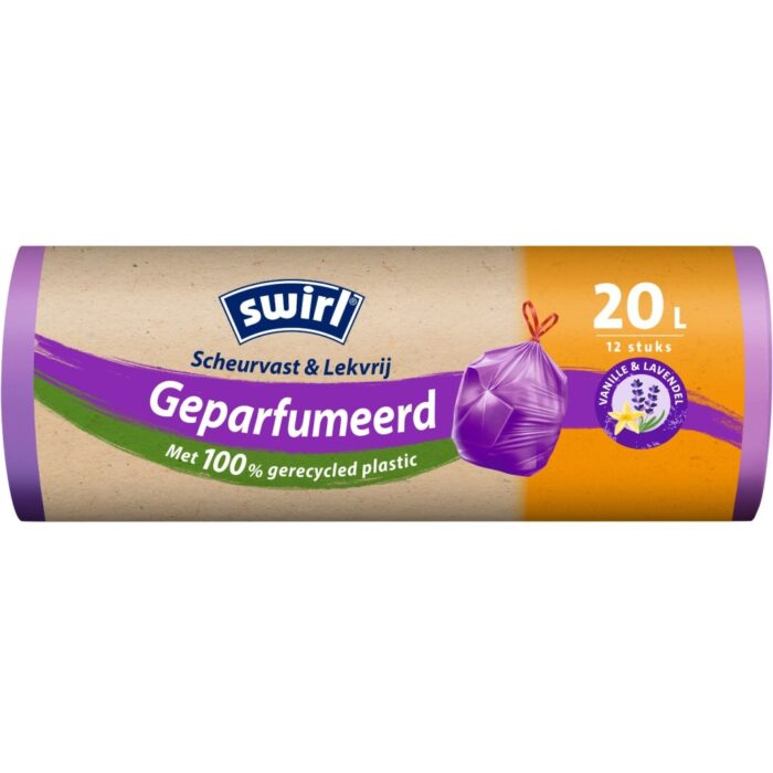 Swirl pedaalemmerzak trekband geparfumeerd 20L 12 stuks