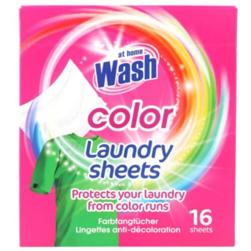 At Home Wash Laundry Sheets 16pcs Color
