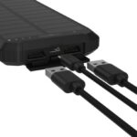 Ansmann outdoor powerbank met zonnepaneel , led-lamp, 2x USB-A Poort
