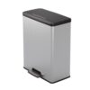 Curver Pedaalemmer Decobin 65L Rechthoek  Zilver metallic