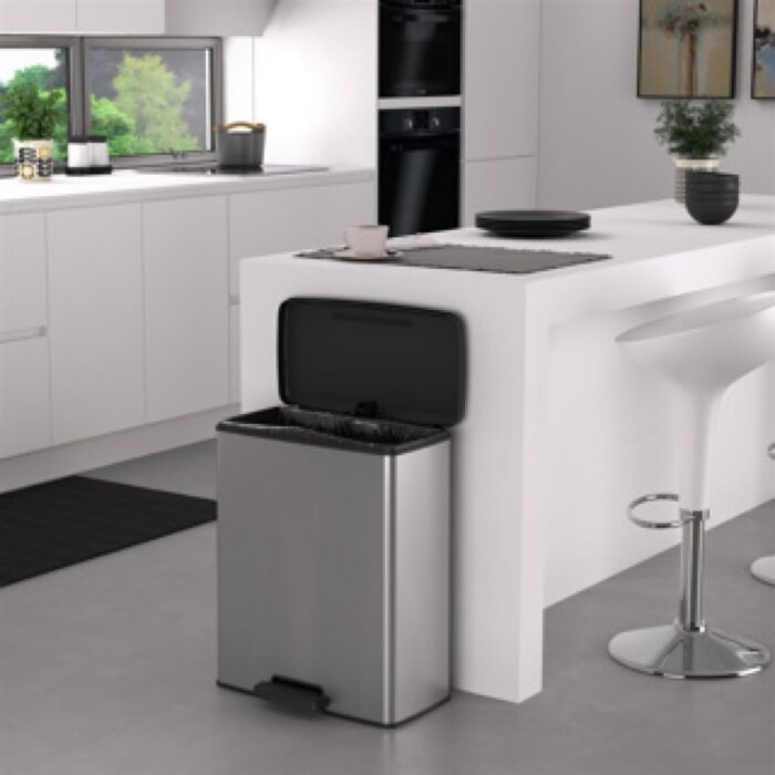 Curver Pedaalemmer Decobin 65L Rechthoek  Zilver metallic - Afbeelding 4