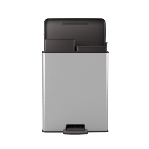 Curver Pedaalemmer Decobin duo 26L/26L Zilver metallic