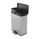 Curver Pedaalemmer Decobin duo 26L/26L  Zilver metallic