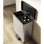 Curver Pedaalemmer Decobin duo 26L/26L  Zilver metallic