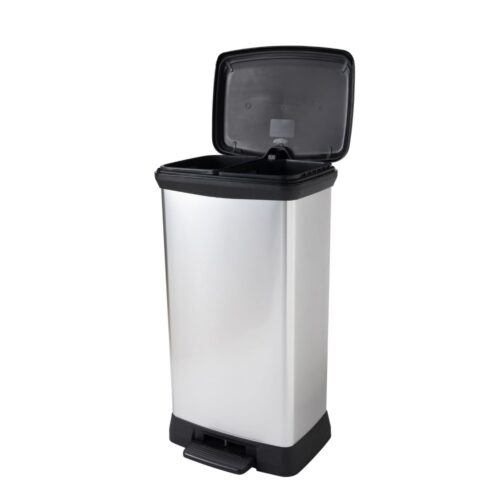 Curver Pedaalemmer Decobin Duo 23L/23L Zilver metallic