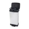 Curver Pedaalemmer Decobin Duo 23L/23L  Zilver metallic