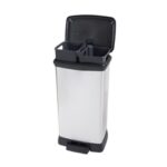Curver Pedaalemmer Decobin Duo 23L/23L  Zilver metallic