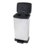 Curver Pedaalemmer Decobin Duo 23L/23L  Zilver metallic