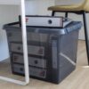 Comfort line opbergbox 52 liter transparant grijs/zwart 50 x 40 x 38 cm