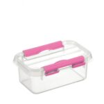 Q-line fun baking opbergbox 0,5l transparant roze