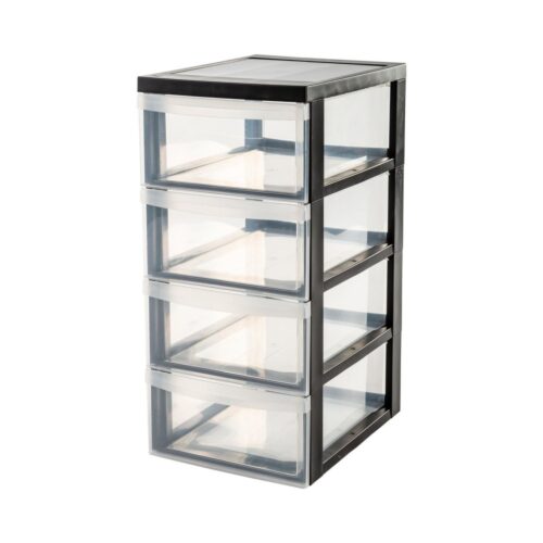 Iris ladekast 4x11L 39x29x61.6 cm met  wieltjes