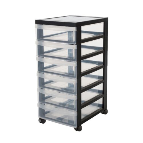 Iris ladekast 6x7.5L 39x29x61.7 cm met wieltjes