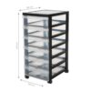 Iris ladekast 6x7.5L 39x29x61.7 cm met wieltjes