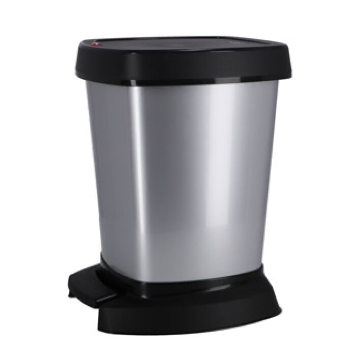 Pedaalemmer - prullenbak 6 l PASO zilver metallic - Afbeelding 2