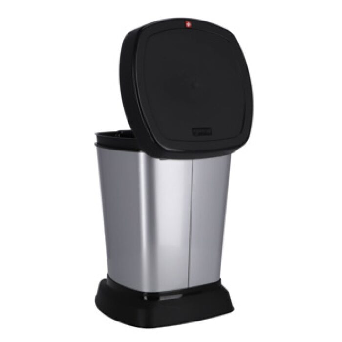 Pedaalemmer - prullenbak 6 l PASO zilver metallic - Afbeelding 4