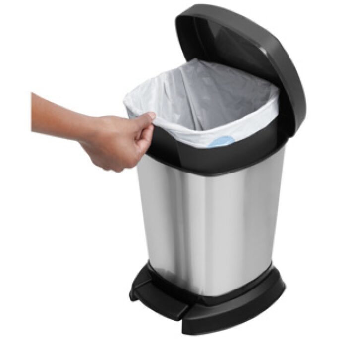 Pedaalemmer - prullenbak 6 l PASO zilver metallic - Afbeelding 5