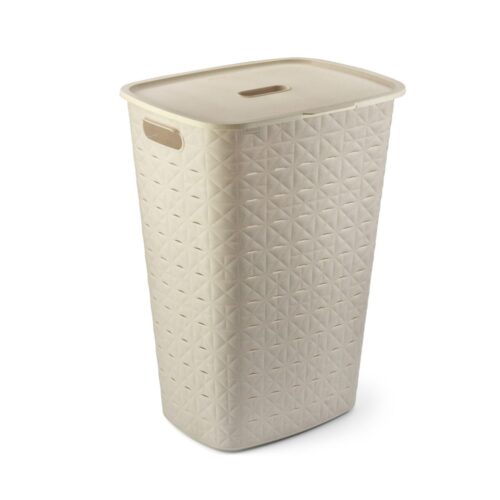 Curver Softex wasmand met deksel 56L krijtwit
