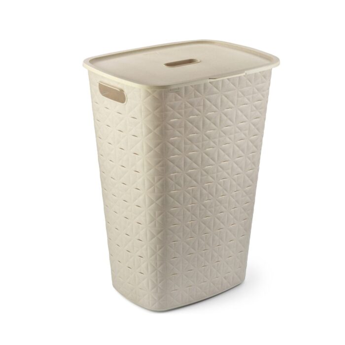 Curver Softex wasmand met deksel 56L krijtwit