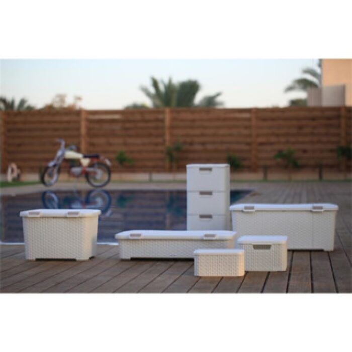 Curver Style Mandje 30L L Deksel Vintage Wit - Afbeelding 5