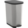 Rotho pedaalemmer ribo 35L zilver metallic