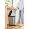 Rotho pedaalemmer ribo 35L zilver metallic