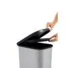 Rotho pedaalemmer ribo 35L zilver metallic