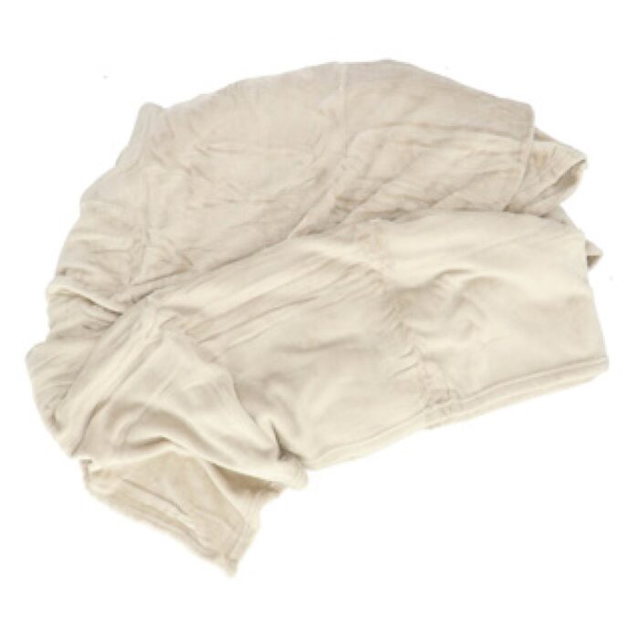 Plaid row 150x200cm beige polyester 100% recycle - Afbeelding 2