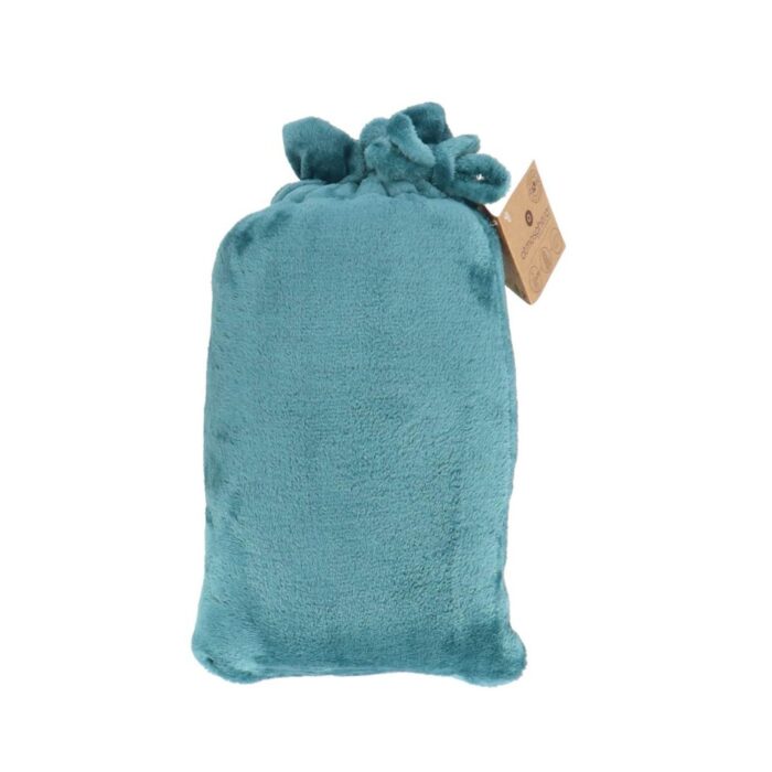 Plaid row 150x200cm petrole polyester 100% recycle