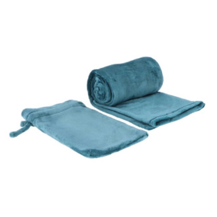 Plaid row 150x200cm petrole polyester 100% recycle - Afbeelding 4