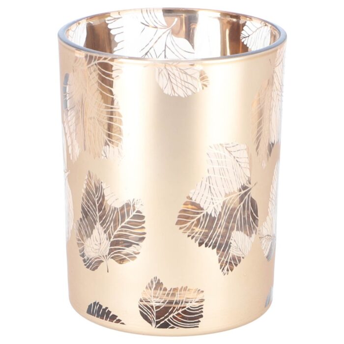 Ptmd windlicht kamala m bruin/bronskleurig 12,5 cm