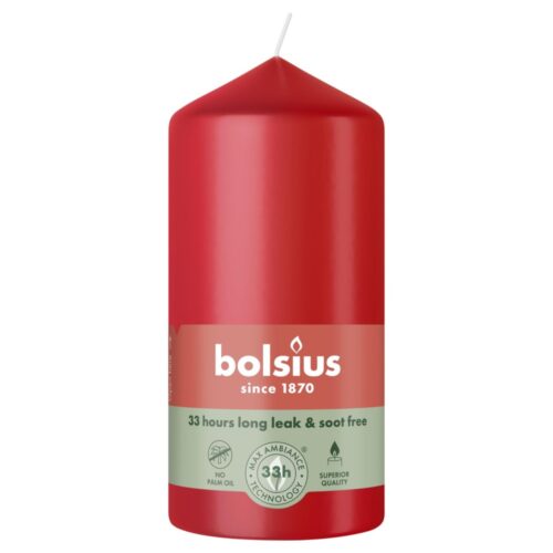 Bolsius stompkaars 120/58 delicate red