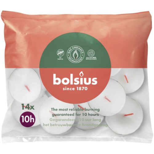Bolsius maxi-lichten 10-uur zak 14