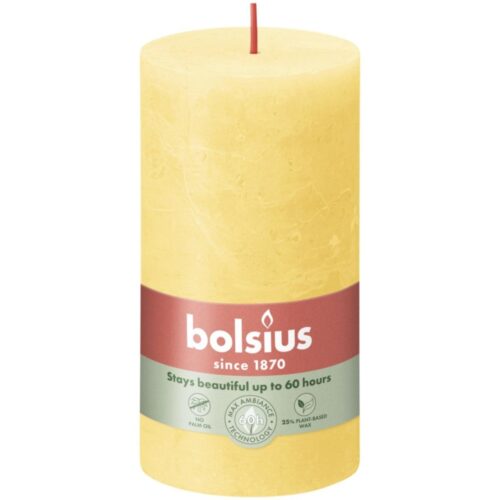 Bolsius Stompkaars Rustiek 13 x 6,8 cm Sunny Yellow